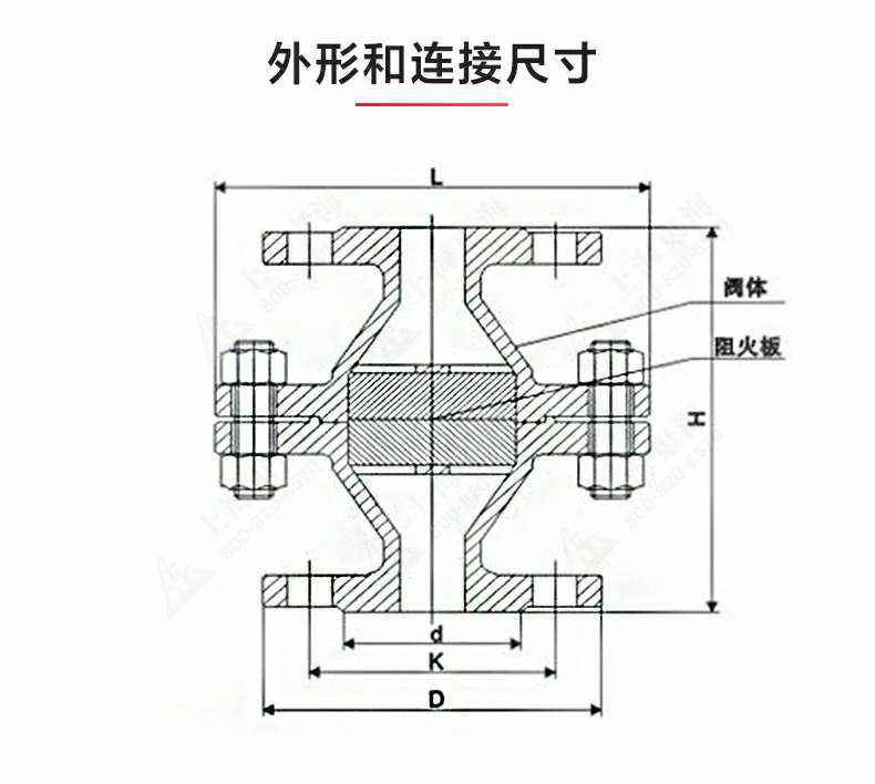 GZW-1铸钢管道阻火器_产品结构图.jpg